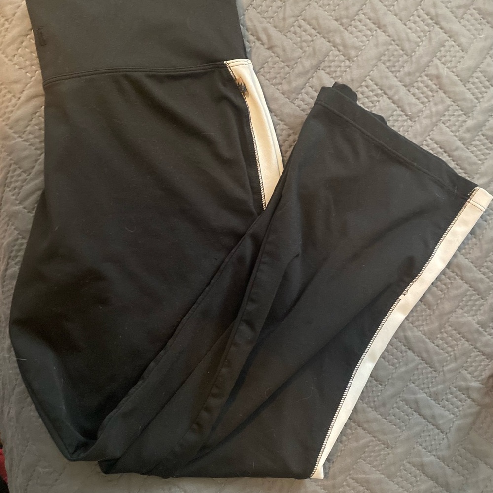 Women's Black Capris with White Accents